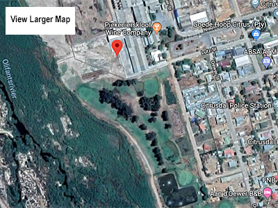 Where to find the Citrusdal Liquor Depot - click for larger map and directions.